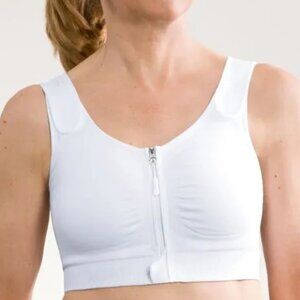 Amoena - Leyla Zip White - Surgical Compression Bra (NEW)